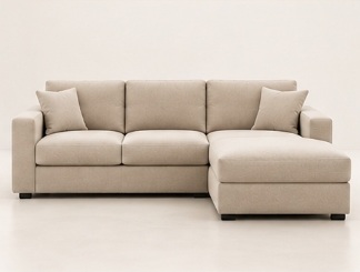 L-shaped sectional sofa configuration with chaise lounge
